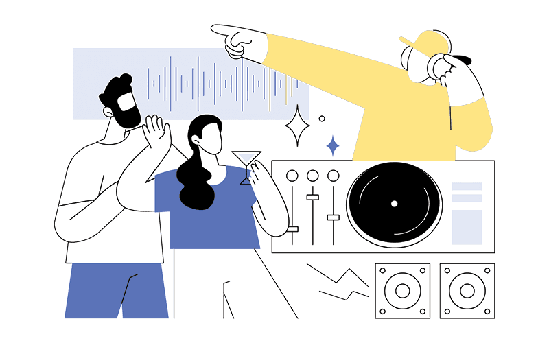 DJ vector illustration