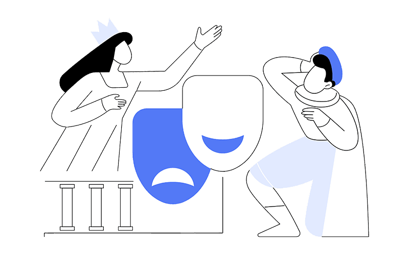 People eat in festival vector illustration