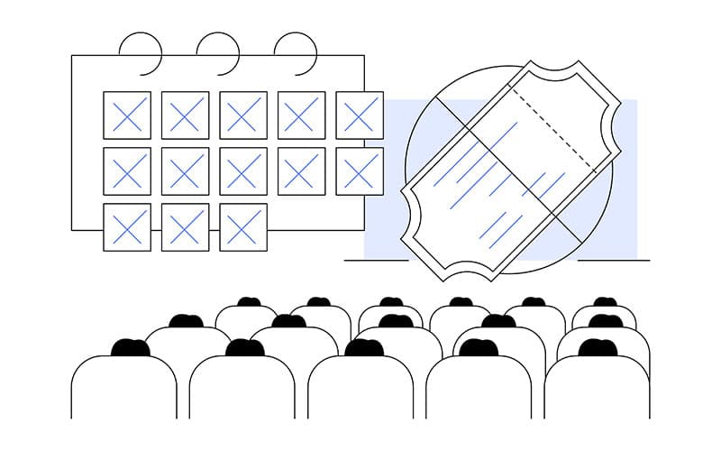 Venue stage vector illustration